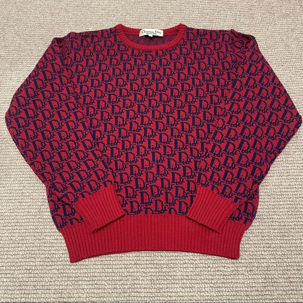 Dior Rare Vintage Trotter Monogram Sweater - Picture 2 of 8